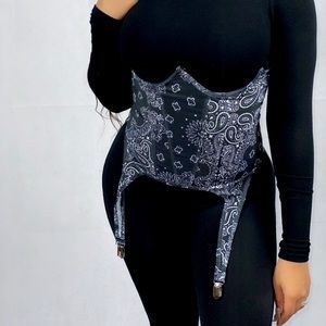 Bandana under boob corset